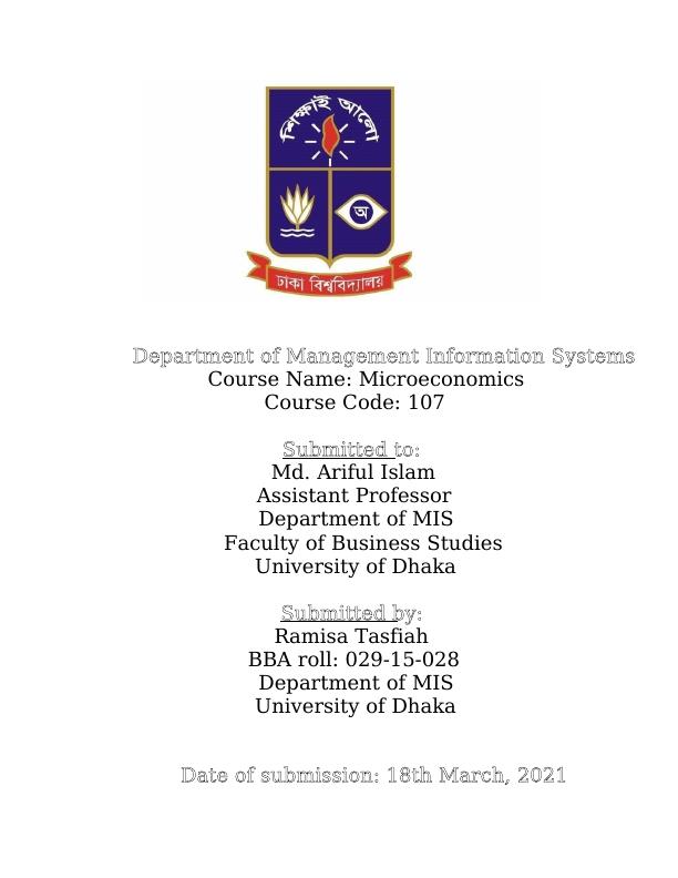 Department of Management Information Systems  Assignment_1