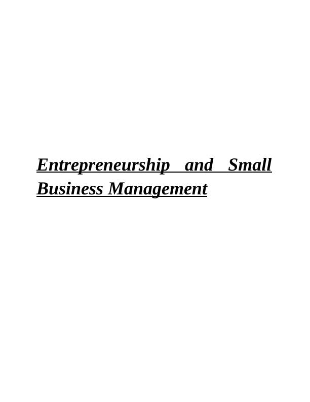 Types of Entrepreneurial Ventures : Report_1