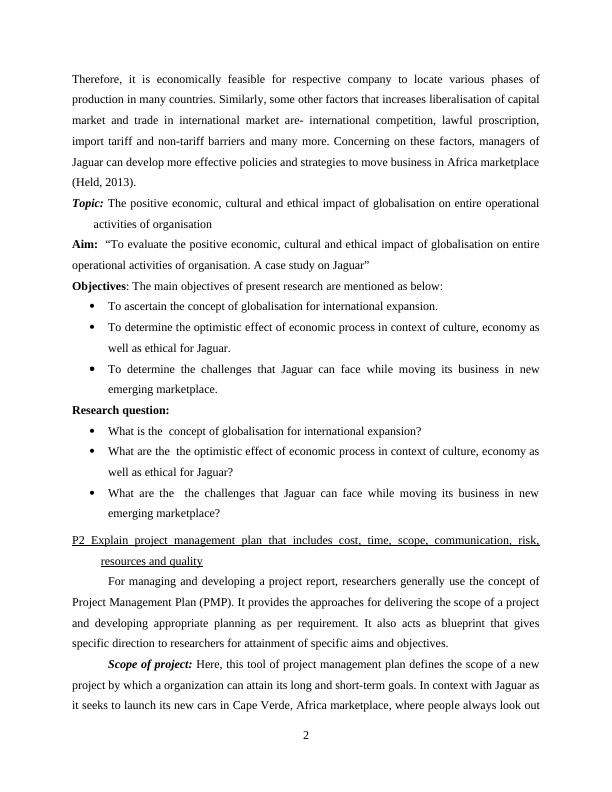 Impact of Globalisation on Organisations Assignment - Jaguar_5