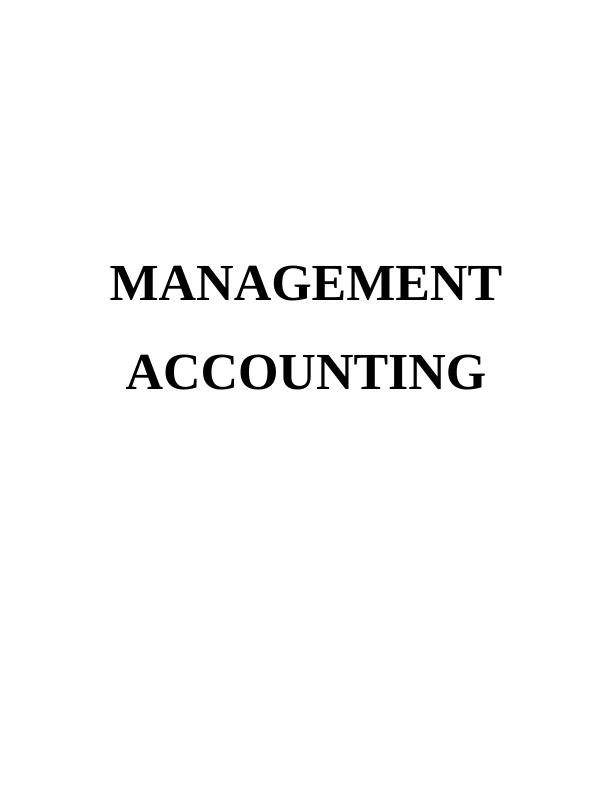 Management Accounting - Case Study of Agmet_1