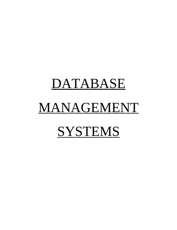 assignment on database management system