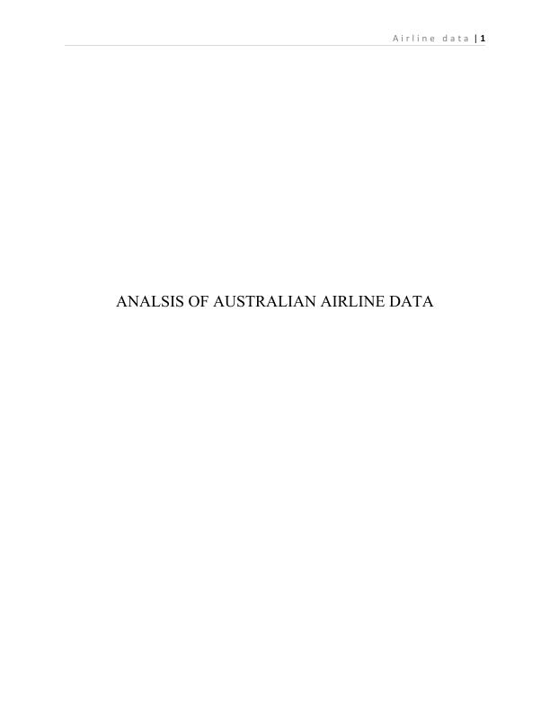 Analysis of Australian airline data_1