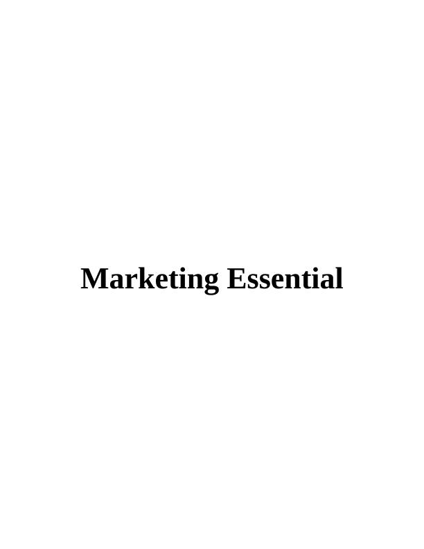 Marketing Essential INTRODUCTION_1