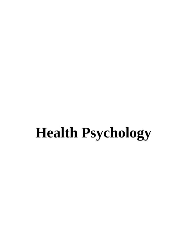 Biological and Social Factors in Health Psychology_1