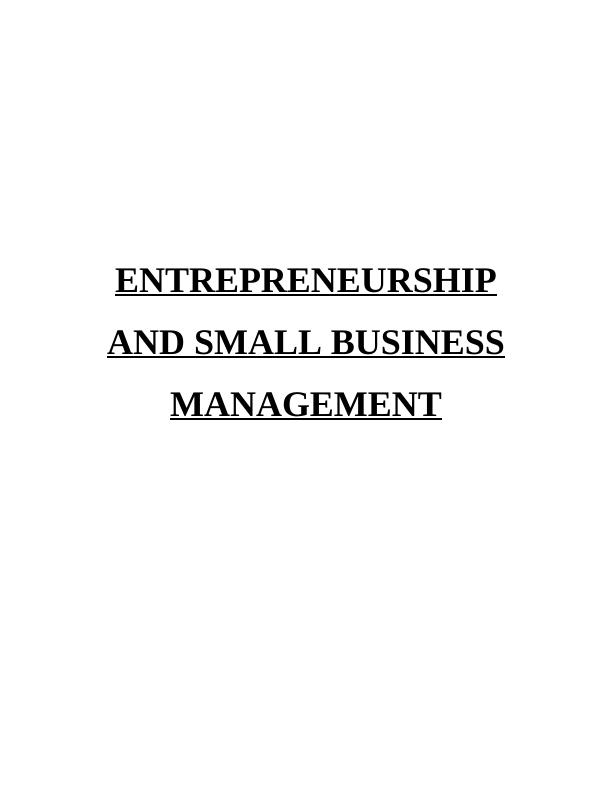 Entrepreneurship and Small Business Management - P1 Various Types Entrepreneurial_1
