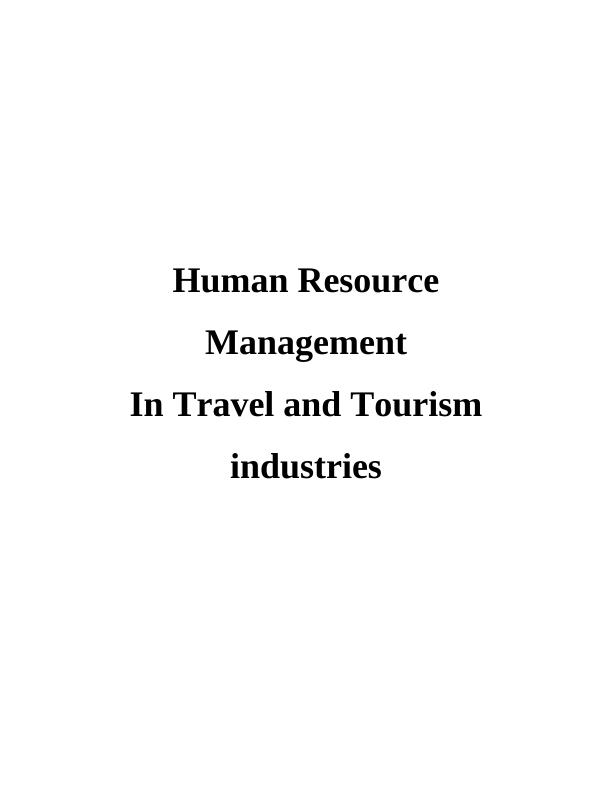 Human Resource Management Of Hilton Hotel Report_1