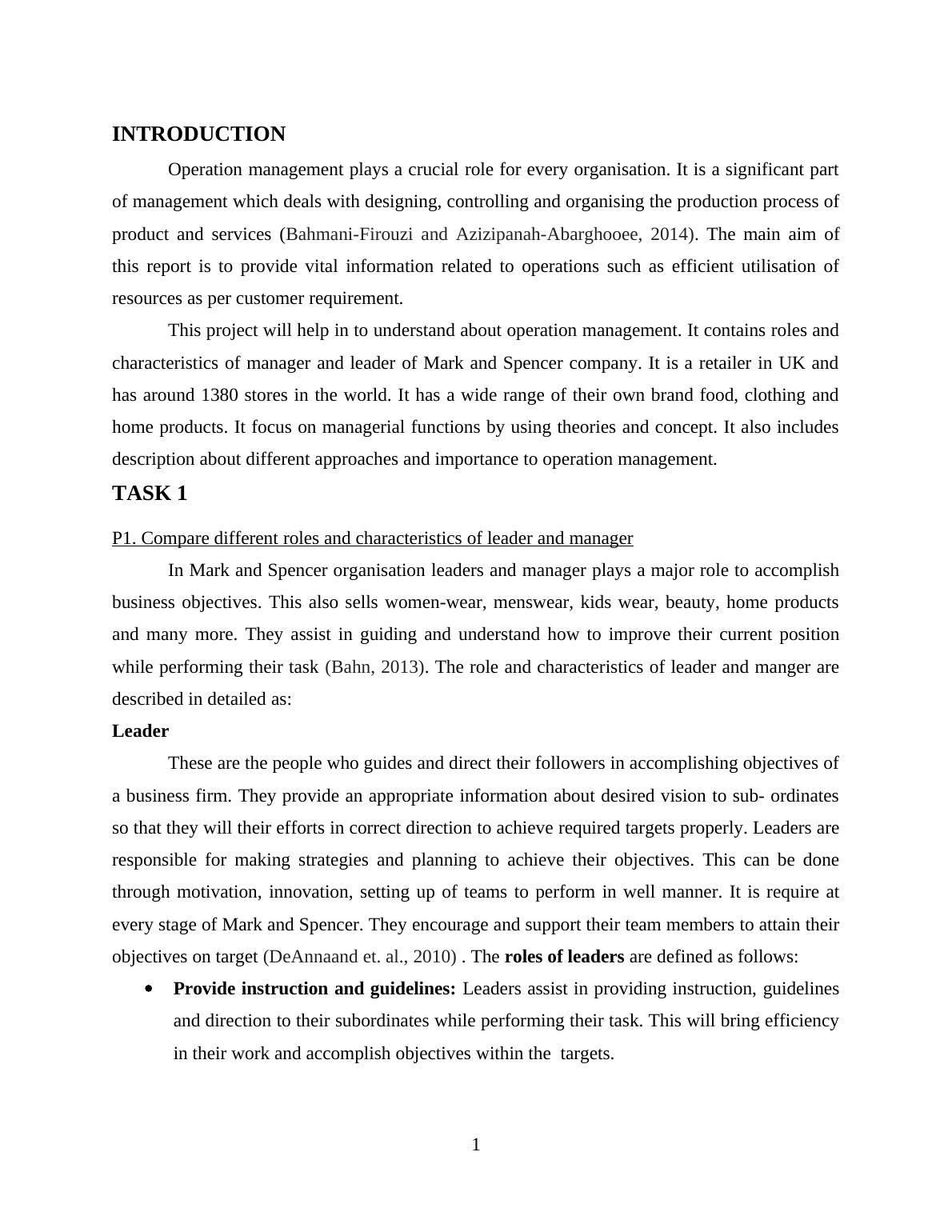 Management and Operations Assignment PDF : Mark and Spencer_3