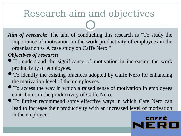Importance of Motivation on Work Productivity of Employees in Caffe Nero_1