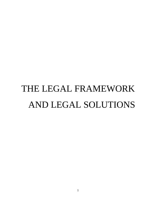 The Legal Framework and Legal Solutions - Assignment_1