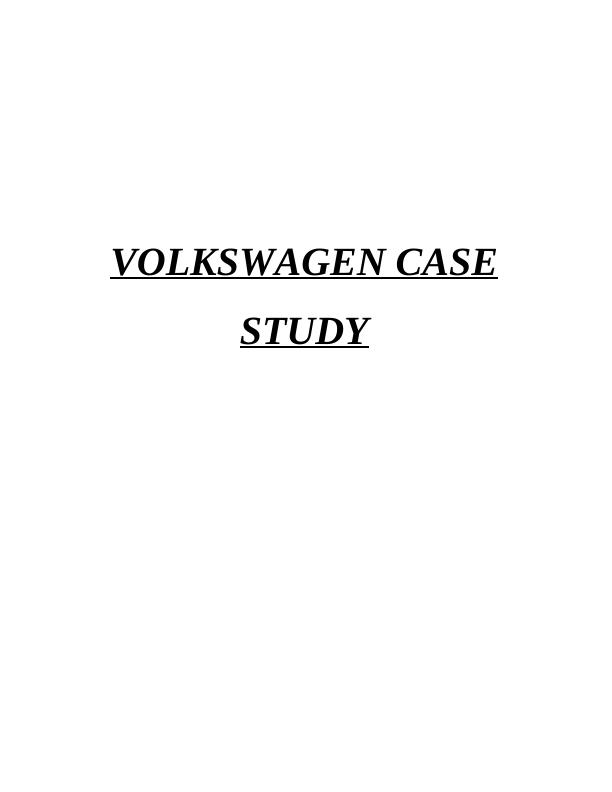 case study on volkswagen