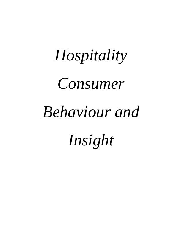 Influencing Consumer Decision Making in Hospitality Sector_1