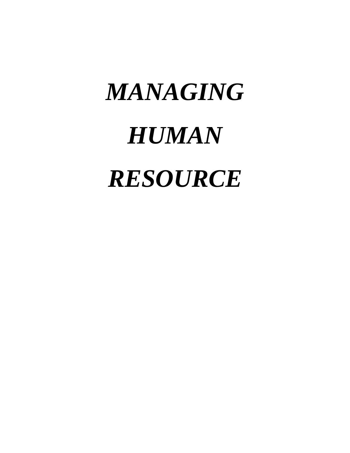 Managing Human Resource Assignment Solved_1