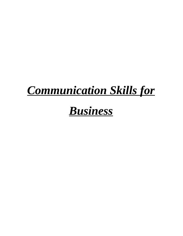Communication Skills for Business PDF_1