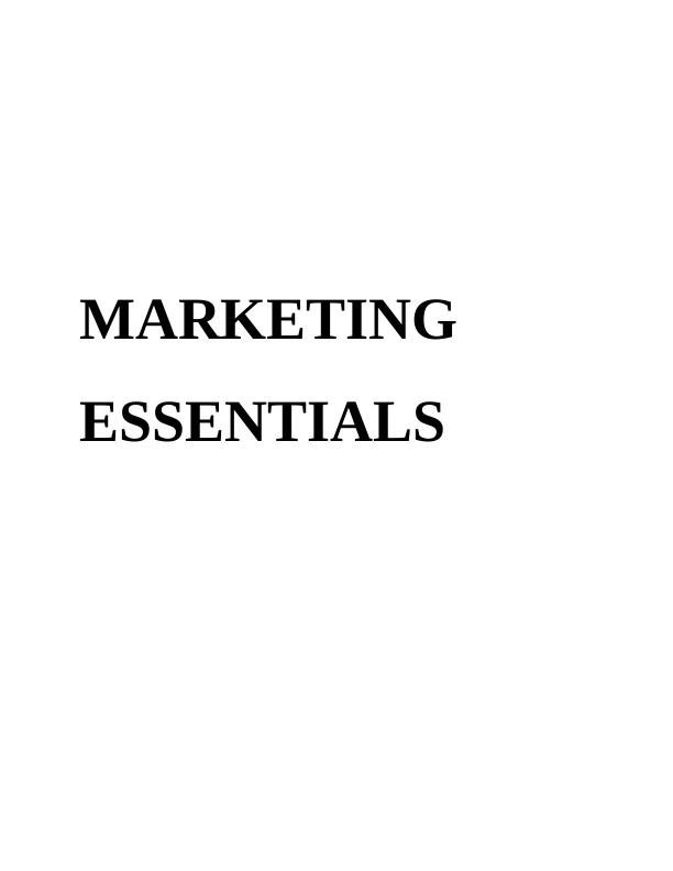 Marketing Essentials -  Vodafone Assignment_1