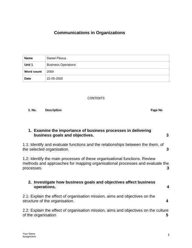 Unit 1 - Communications in Organizations_1