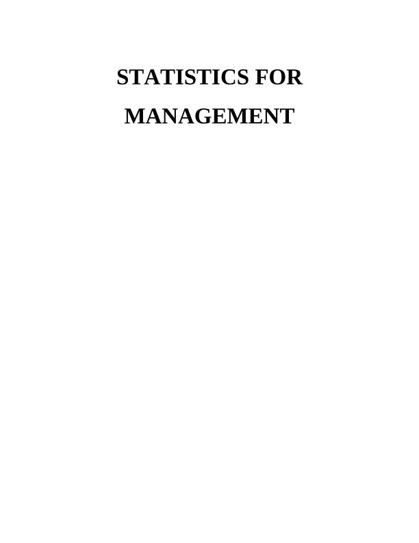 Statistics for Management- Doc_1