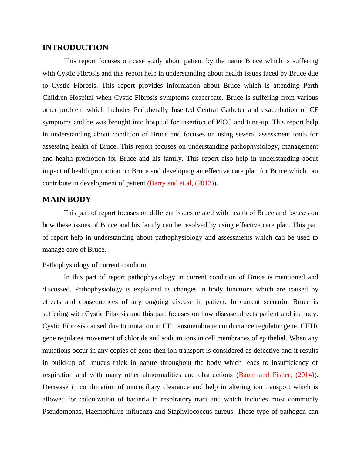 cystic fibrosis case study pdf