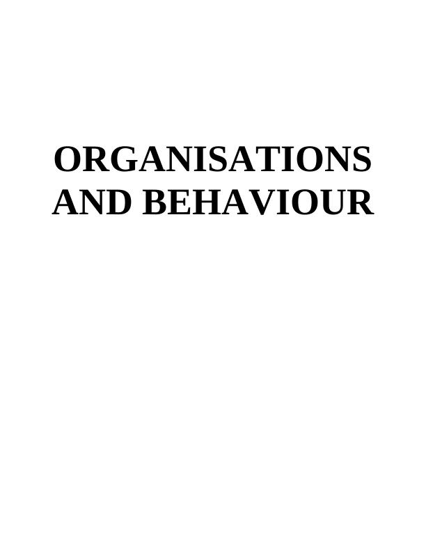 Organizational Behaviour of City College : Report_1