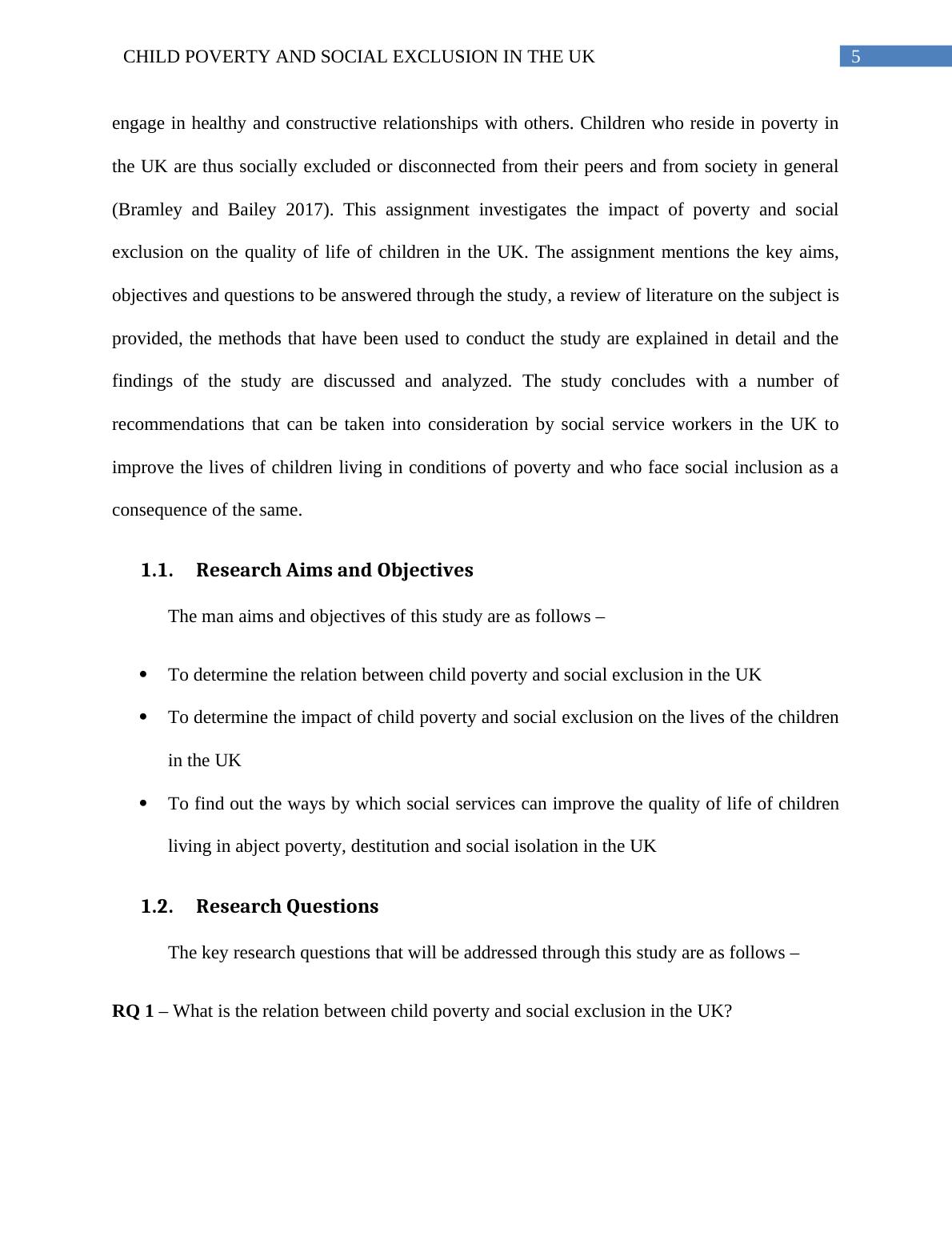 Child Poverty and Social Exclusion in the UK Assignment 2022_6