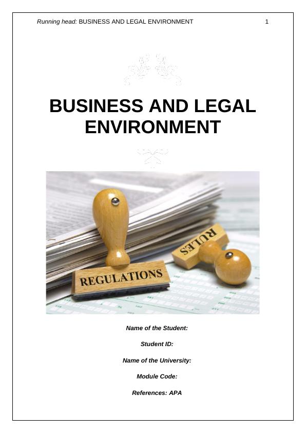 Case Study on Business and Legal Environment 2022_1