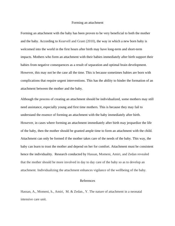 research paper about attachment