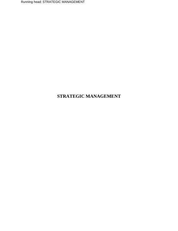 Strategic Management of Easyjet_1