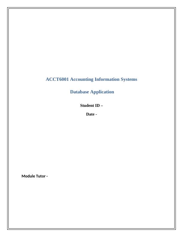 ACCT6001: Accounting Information Systems_1