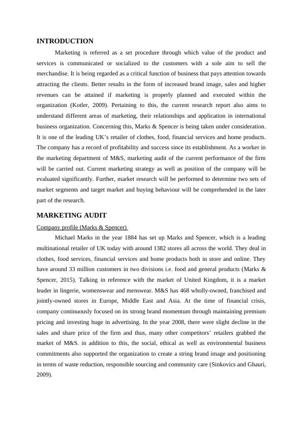 Introduction to Marketing Assignment - Marks & Spencer_3