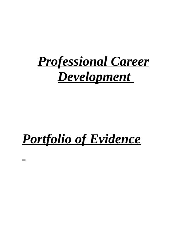 Professional Career Development : Swot Analysis_1