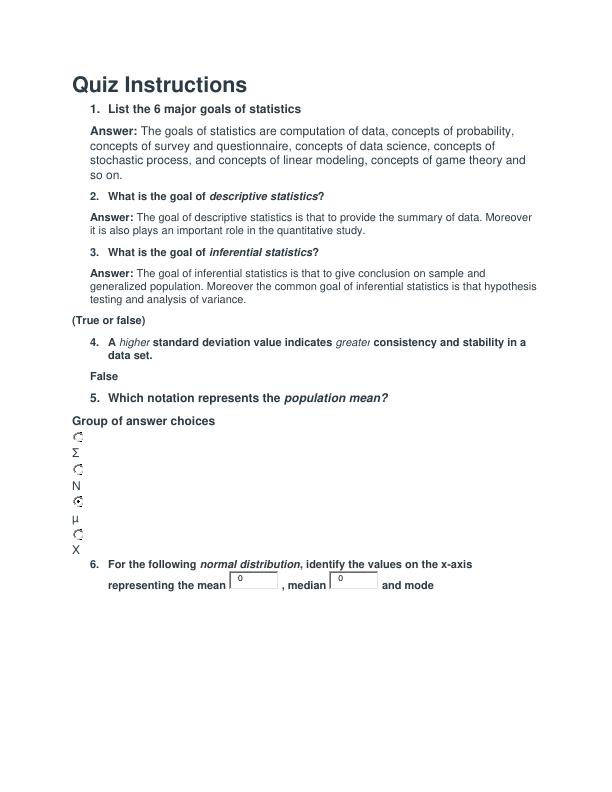 What is the goal of descriptive statistics? Answer: Statistics_1