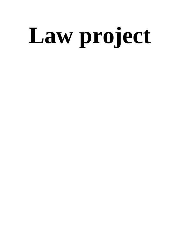 Introdcution To Law Project_1
