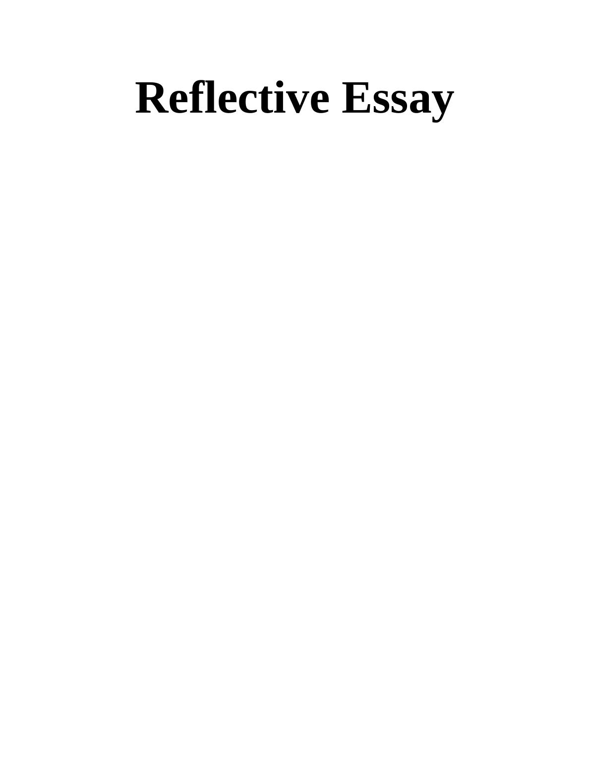 reflective essay about discrimination