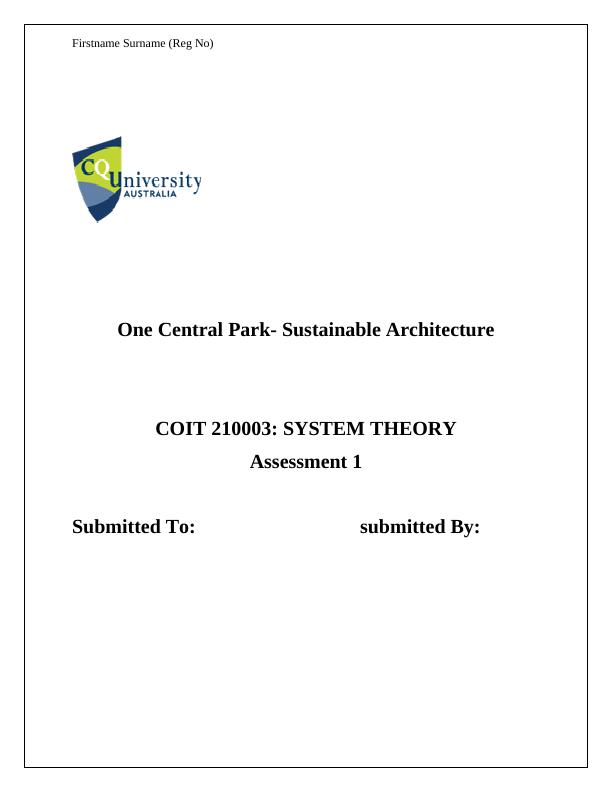 COIT21003 -Systems Theory | One Central Park - Sustainable Architecture_1