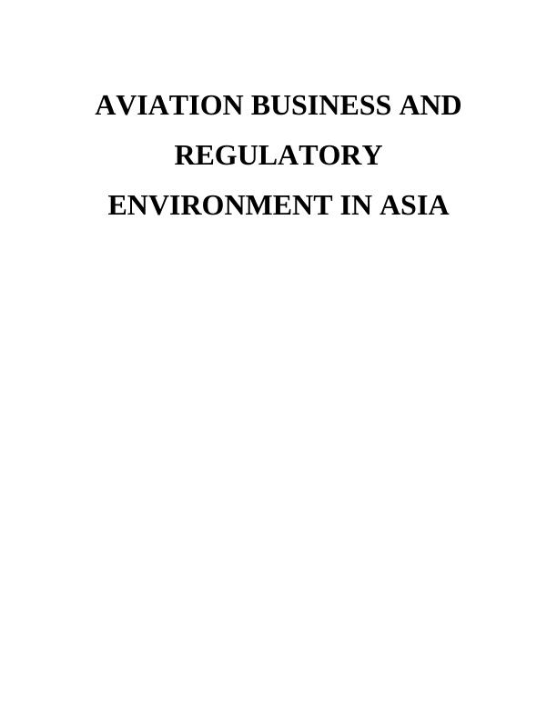 Aviation Business and Regulatory Environment in Asia_1