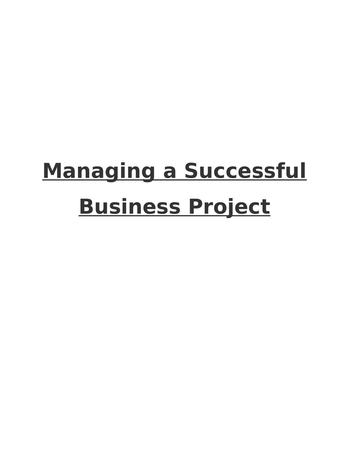 Managing a Successful Business Project - Mark & Spencer_1