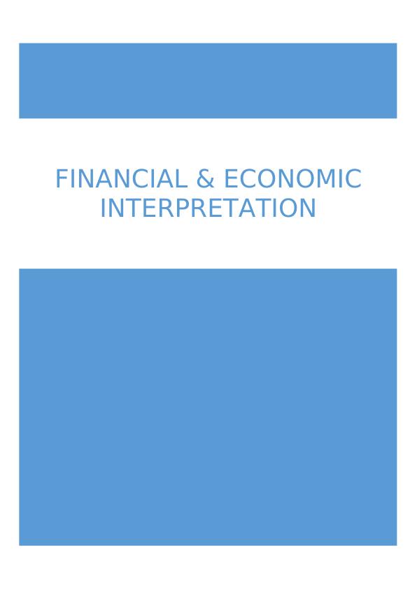 Financial & Economic Interpretation || Report_1