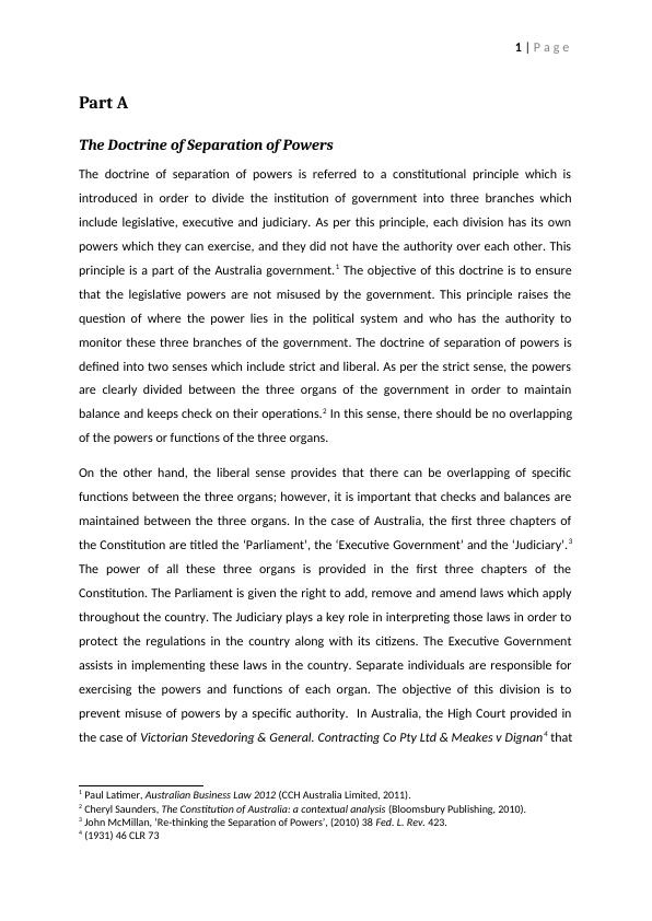 Doctrine of Separation of Powers in Business Law_2