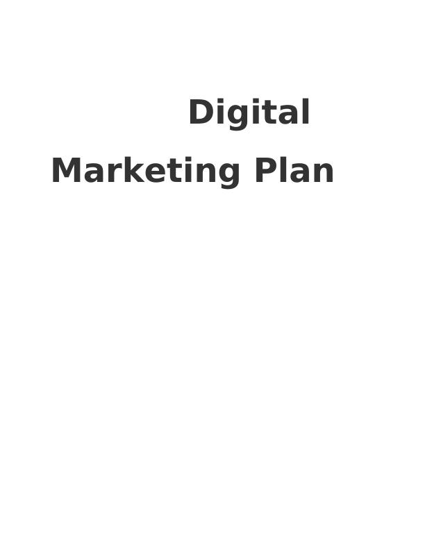 Digital Marketing Plan- Assignment_1