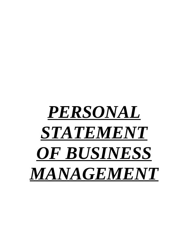 Personal Statement of Business Management_1