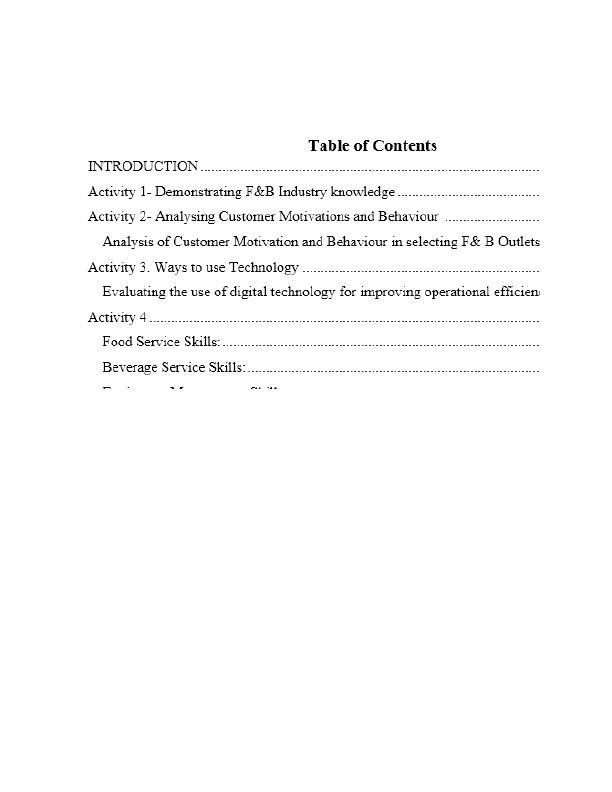 Unit 6 Managing Food & Beverage Operations