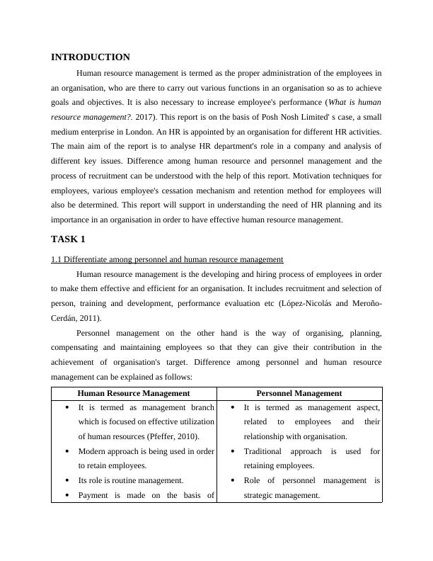 HR Department Role in Posh Nosh Ltd - Report_3