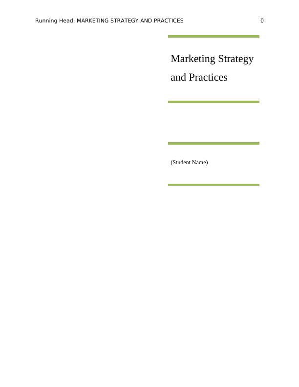 Marketing Strategy and Practices_1