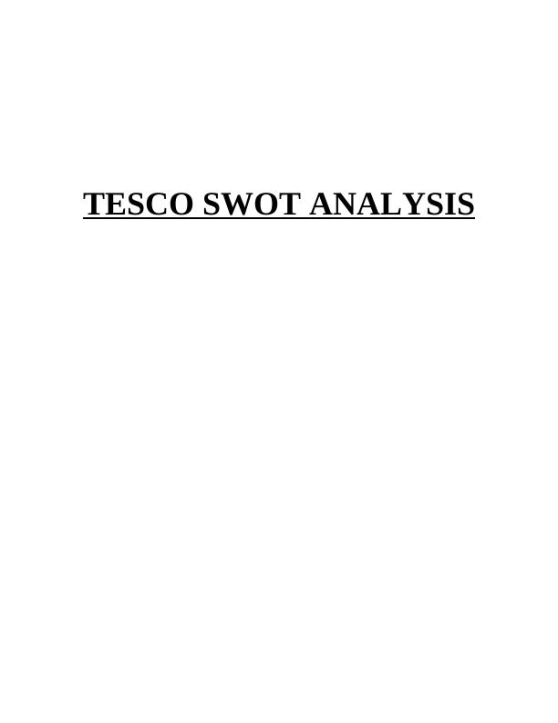 Tesco SWOT Analysis_1