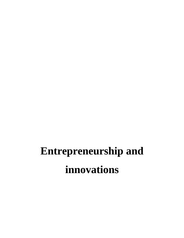 Entrepreneurship and Innovations Assignment - ABC Limited_1