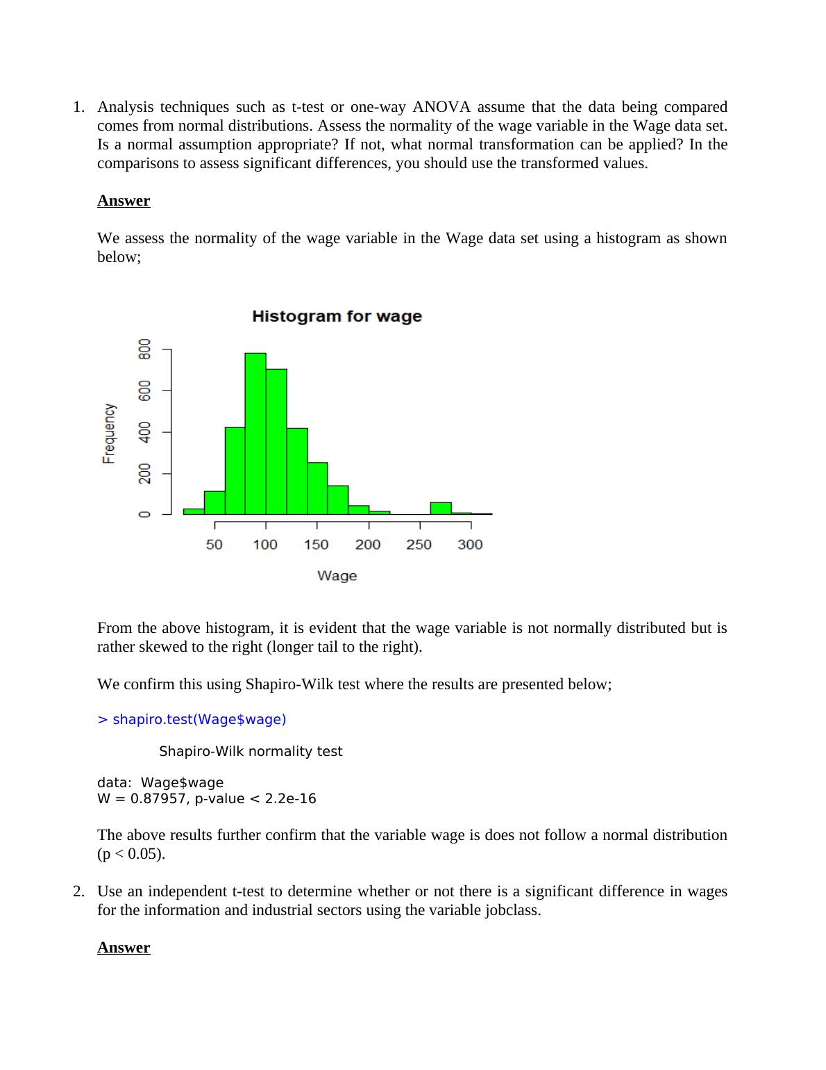 Hypothesis Testing Assignment_2