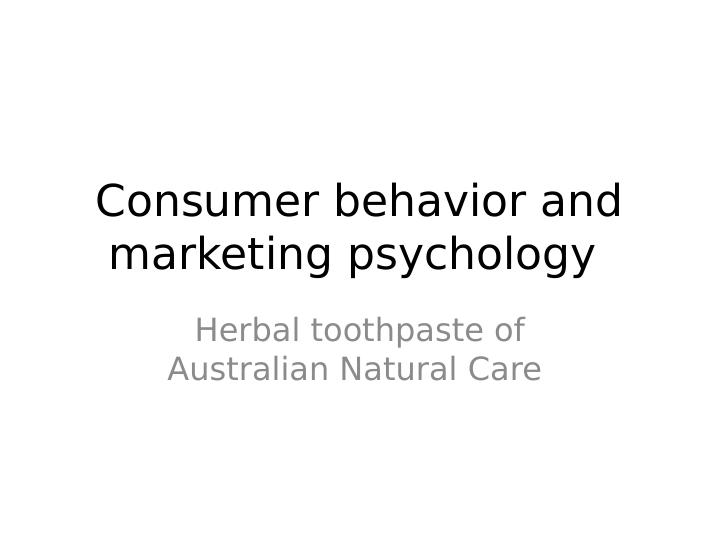 Consumer Behavior and Marketing Psychology 2022 Case Study_1