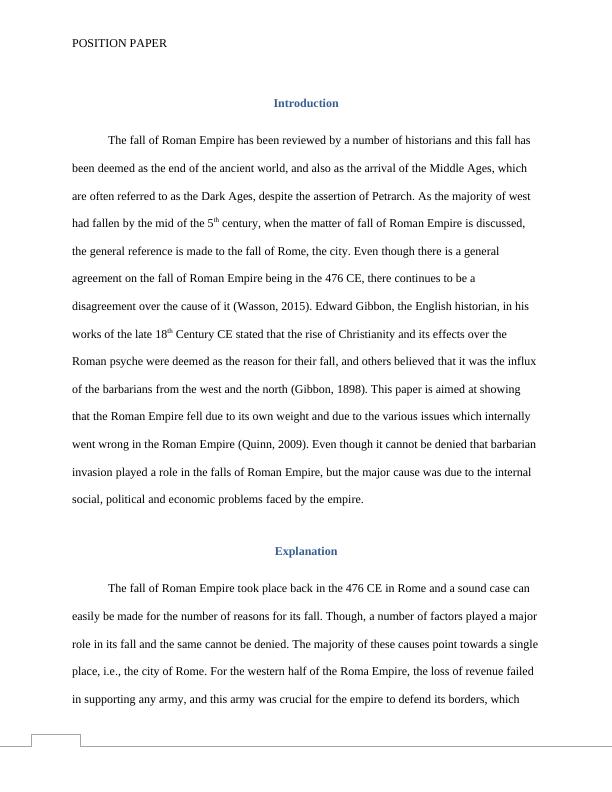 Реферат: Fall Of Rome Essay Research Paper The