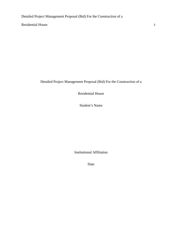 Detailed Project Management Proposal (Bid)_1
