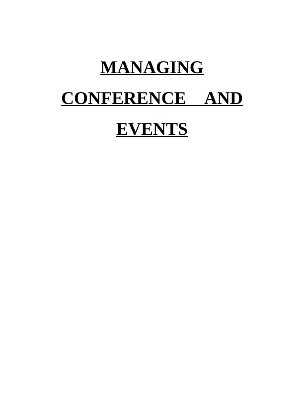 Managing Conference Events: Categories, Dimensions, and Additional Services_1