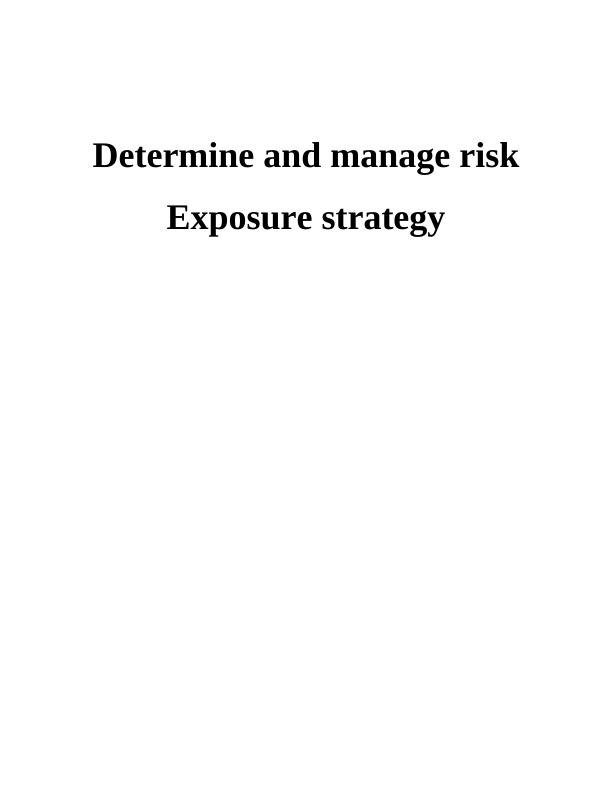 Determine and Manage Risk Exposure Strategy_1
